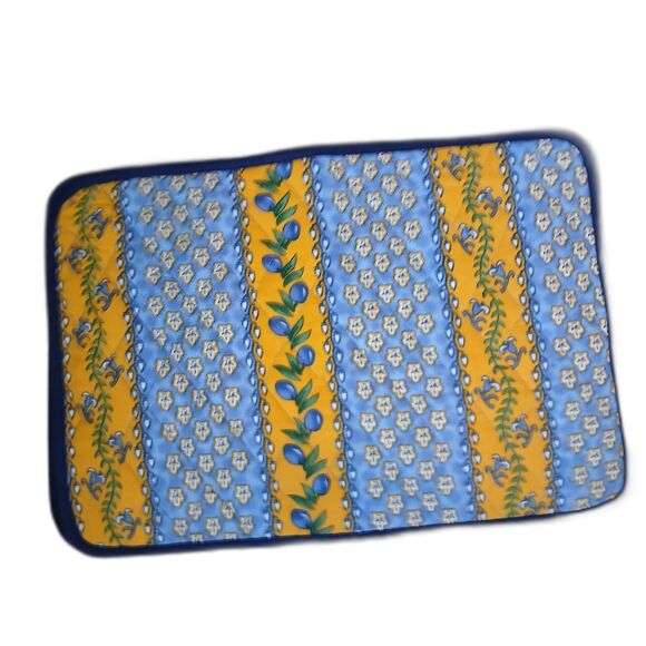 Set 3 New French Country quilted placemats cotton 18"X12" Provence style - Picture 1 of 3